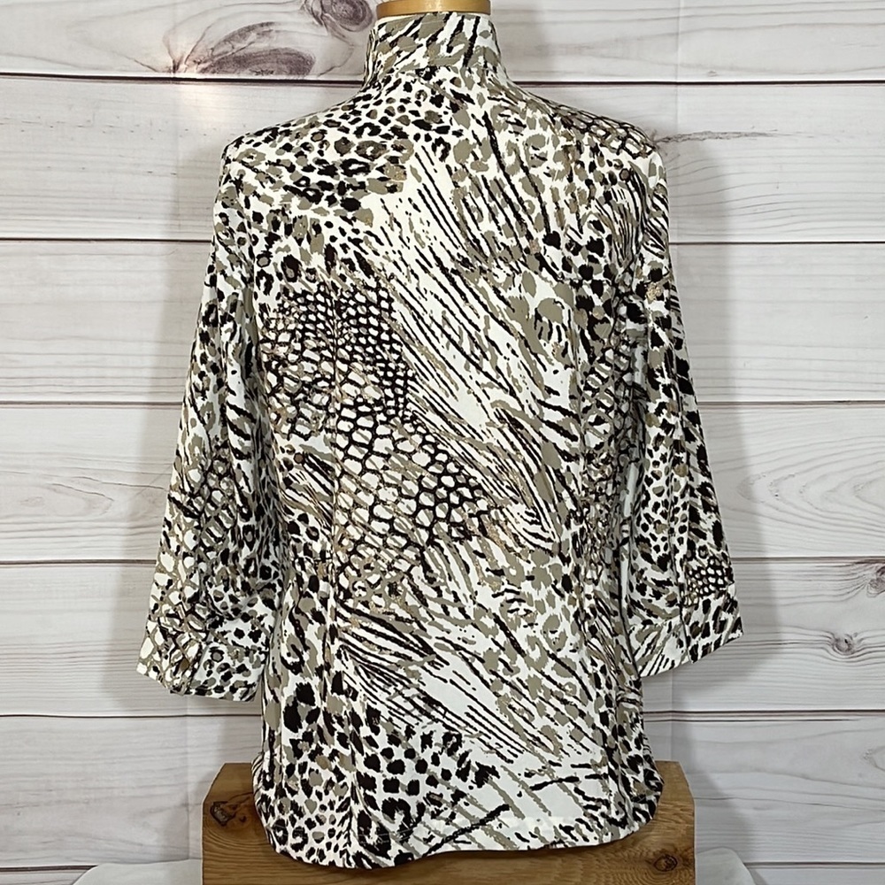Chico's Zenergy Animal Print Jacket Size Large/12/Chico's 2 - Picture 4 of 11